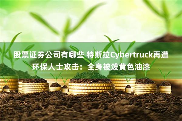 股票证券公司有哪些 特斯拉Cybertruck再遭环保人士攻击：全身被泼黄色油漆