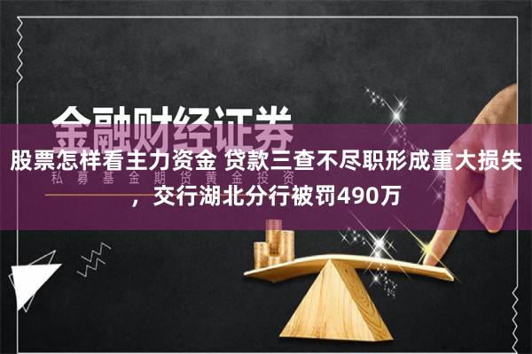 股票怎样看主力资金 贷款三查不尽职形成重大损失，交行湖北分行被罚490万